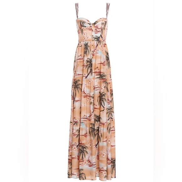 NWT AGUA BENDITA | Dunna Luau Maxi Dress XS/S - Picture 4 of 11
